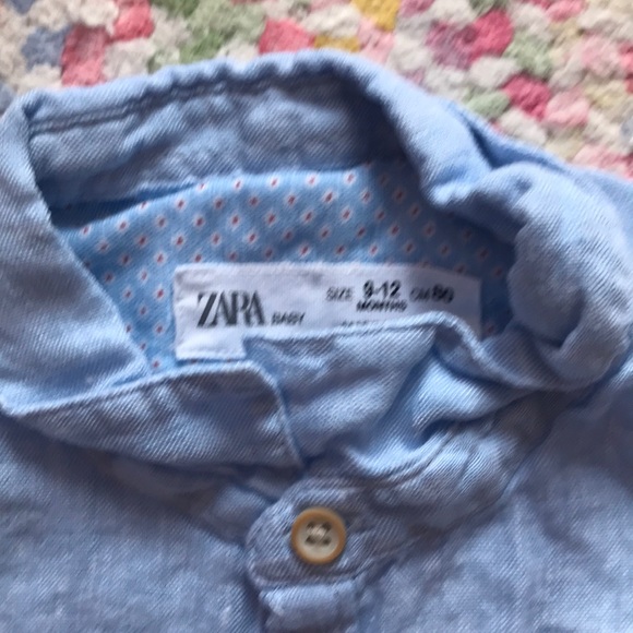 🧸Zara Baby Boy Button Down Shirt - Picture 2 of 6